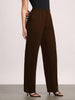 Women's Brown Loose Baggy Fit Solid Korean Pants Stretchable