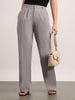Women's Grey Loose Baggy Fit Solid Korean Pants Stretchable