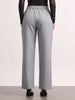 Women's Light Blue Loose Baggy Fit Solid Korean Pants Stretchable