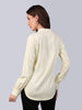 Women's Butter Modal Viscose Full Sleeve Regular Fit Casual Solid Shirt with Mandarin Collar