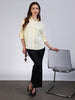 Women's Butter Cotton Full Sleeve Oversized Fit Casual Solid Slub Shirt with Spread Collar