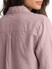 Women's Lilac Lyocell Full Sleeve Relaxed Fit Concealed Placket Casual Solid Shirt with Regular Collar