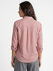 Women's Pink Lyocell Full Sleeve Relaxed Fit Concealed Placket Casual Solid Shirt with Regular Collar