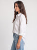 Women's White Lyocell Full Sleeve Relaxed Fit Concealed Placket Casual Solid Shirt with Regular Collar
