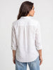 Women's White Lyocell Full Sleeve Relaxed Fit Concealed Placket Casual Solid Shirt with Regular Collar