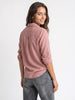Women's Pink Lyocell Full Sleeve Relaxed Fit Casual Solid Shirt with V-Neck Collar