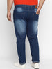 Men's Blue Regular Fit Denim Jeans Stretchable
