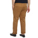 Men's Dark Khaki Cotton Regular Fit Casual Chinos Trousers Stretch
