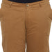 Men's Dark Khaki Cotton Regular Fit Casual Chinos Trousers Stretch