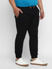 Men's Black Regular Fit Jogger Jeans Stretch