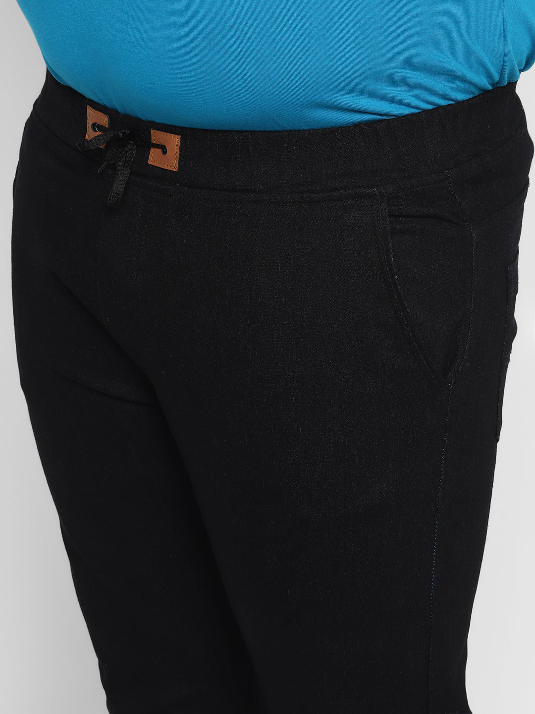 Men's Black Regular Fit Jogger Jeans Stretch