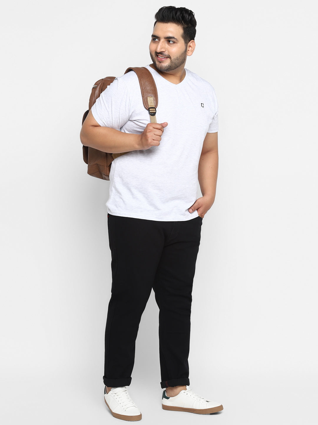 Men's Black Regular Fit Denim Jeans Stretchable