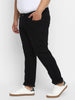 Men's Black Regular Fit Denim Jeans Stretchable