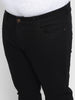 Men's Black Regular Fit Denim Jeans Stretchable