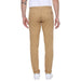 Men's Beige Cotton Slim Fit Casual Chinos Trousers Stretch