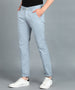 Men Slim Fit Blue Cotton Trousers