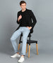 Men Slim Fit Blue Cotton Trousers