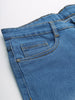 Men's Light Blue Slim Fit Washed Jeans Stretchable