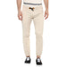 Men's Cream Casual Chino Jogger Pants Slim Fit Stretch