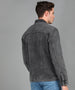 Men's Grey Regular Fit Washed Full Sleeve Denim Jacket