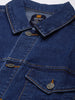 Men's Blue Slim Fit Washed Sleeveless Denim Jacket