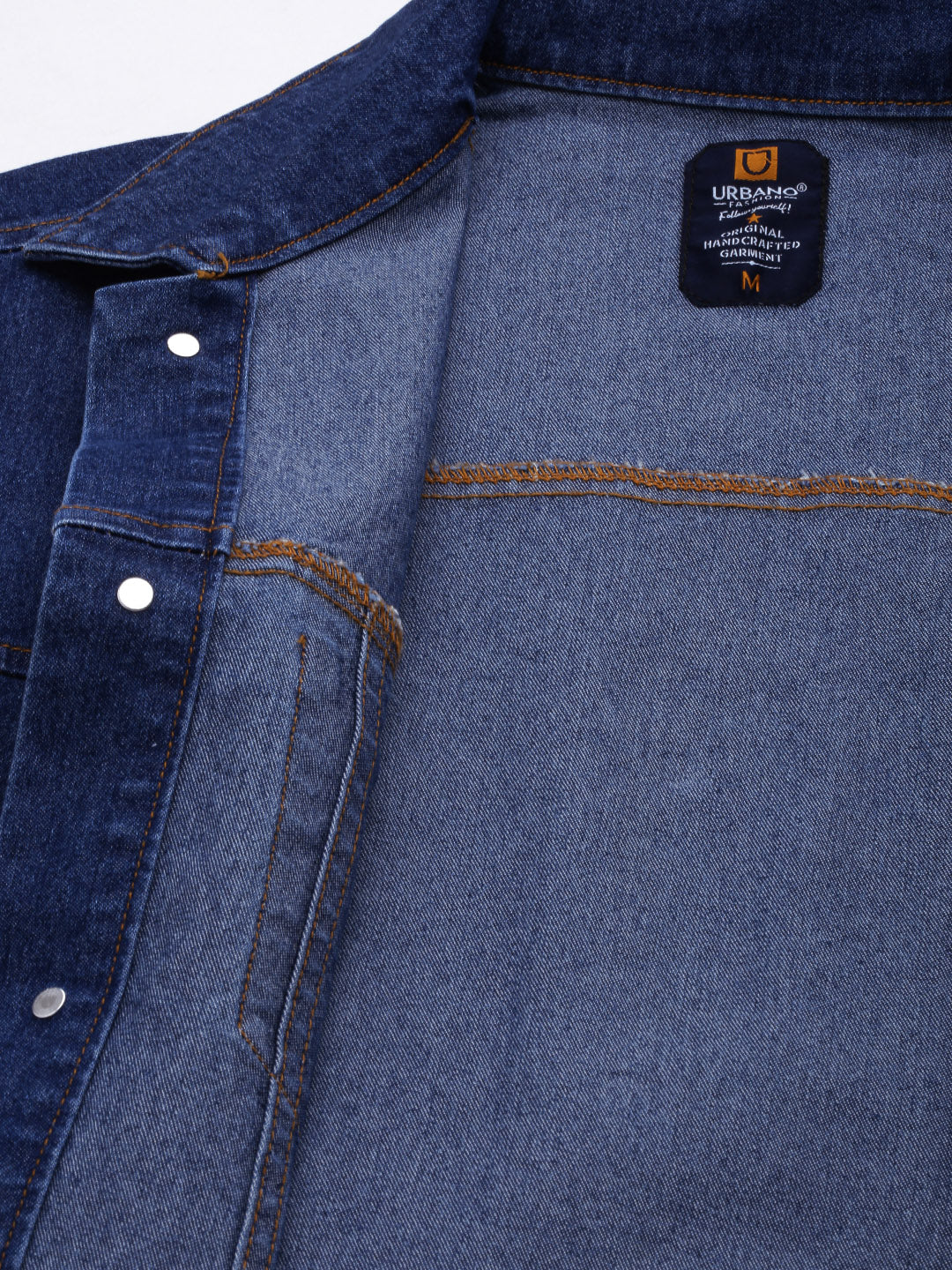 Men's Blue Slim Fit Washed Sleeveless Denim Jacket