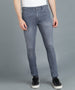 Men's Grey Slim Fit Washed Jeans Stretchable