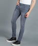 Urbano Fashion Men's Grey Slim Fit Washed Jeans Stretchable
