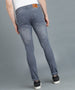 Men's Grey Slim Fit Washed Jeans Stretchable