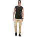 Men's Beige Casual Chino Jogger Pants Slim Fit Stretch