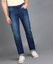 Men's Blue Regular Fit Washed Jeans Stretchable