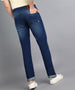 Men's Blue Regular Fit Washed Jeans Stretchable