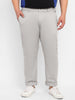 Men Regular Fit Grey Cotton Trousers