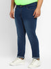 Men's Blue Regular Fit Washed Denim Jeans Stretchable