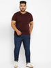 Men's Midnight Blue Regular Fit Washed Printed Jeans Stretchable