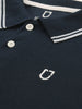 Men's Airforce Blue Solid Slim Fit Half Sleeve Cotton Polo T-Shirt